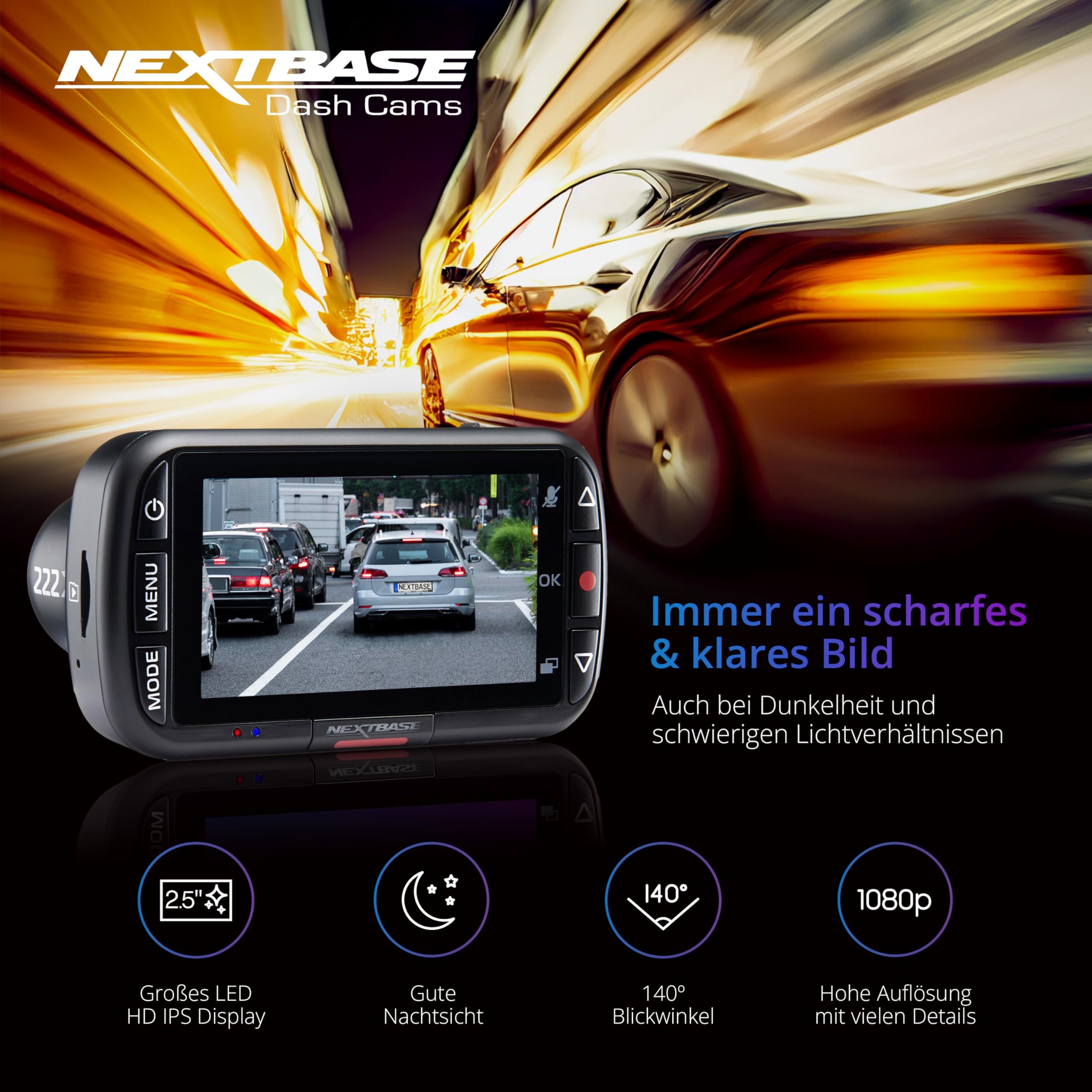 nextbase-222x-dashcam-vorne-hinten-1080p-mit-32gb-microsd image 2