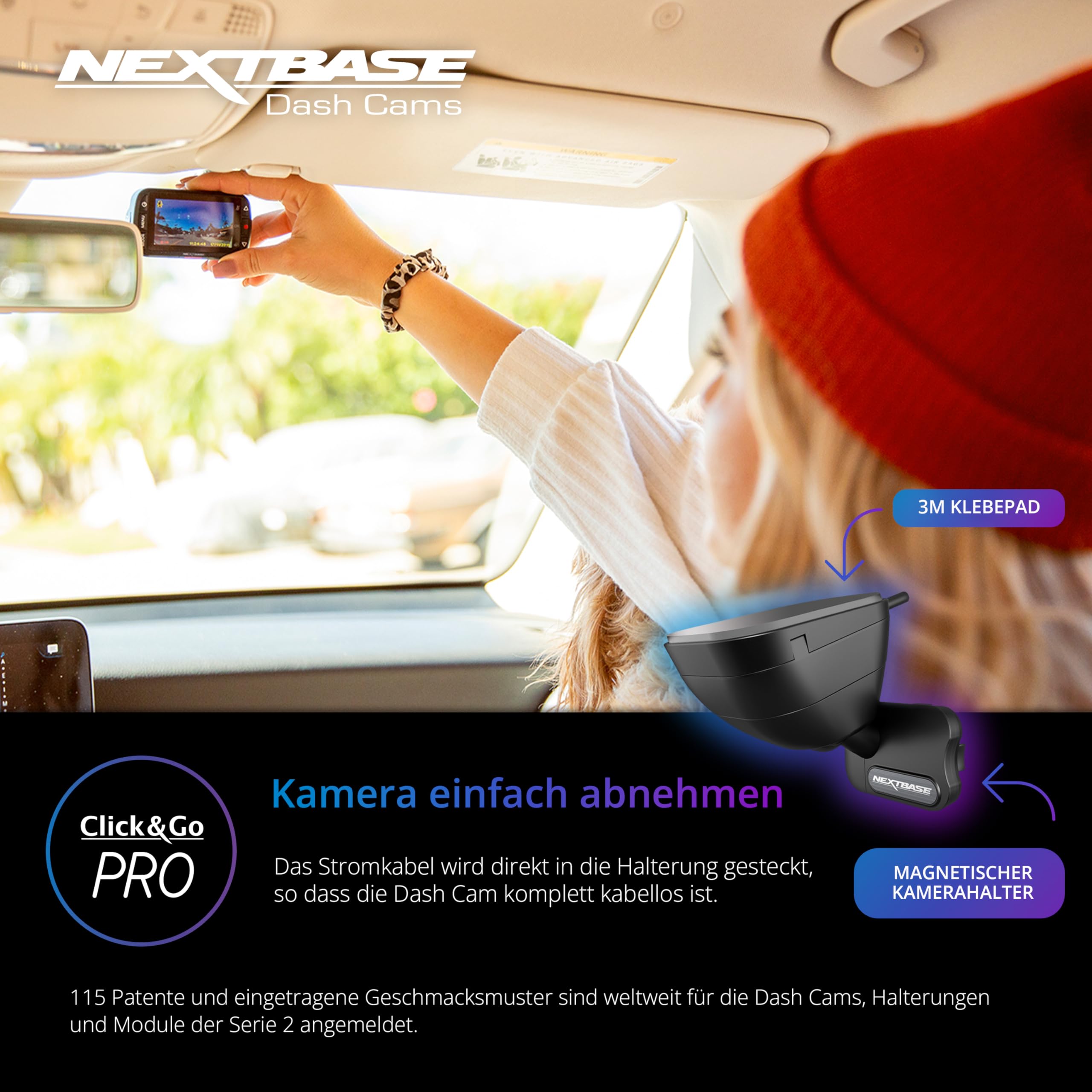 nextbase-222xr-dashcam-vorne-hinten-hd-1080p-mit-heckscheibenkamera image 3