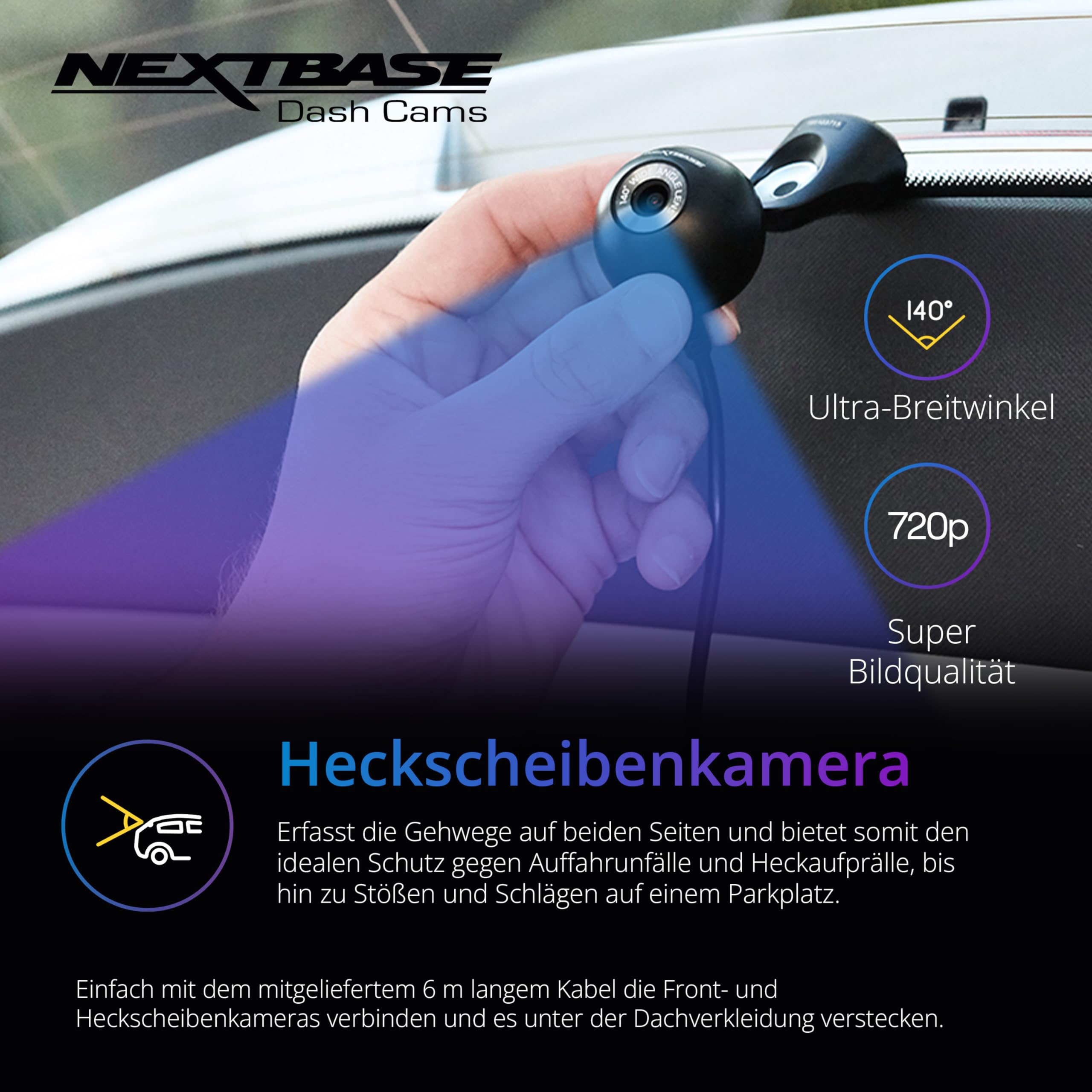 nextbase-222xr-dashcam-vorne-hinten-hd-1080p-mit-heckscheibenkamera image 6