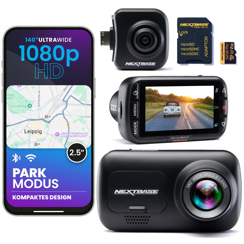 nextbase-222x-dashcam-vorne-hinten-1080p-mit-32gb-microsd image 1