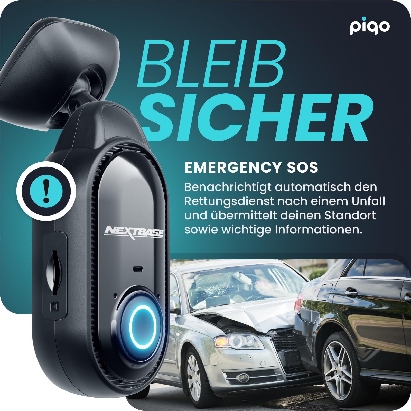 nextbase-piqo-2k-dashcam-vorne-1440p-mit-32gb-microsd image 2