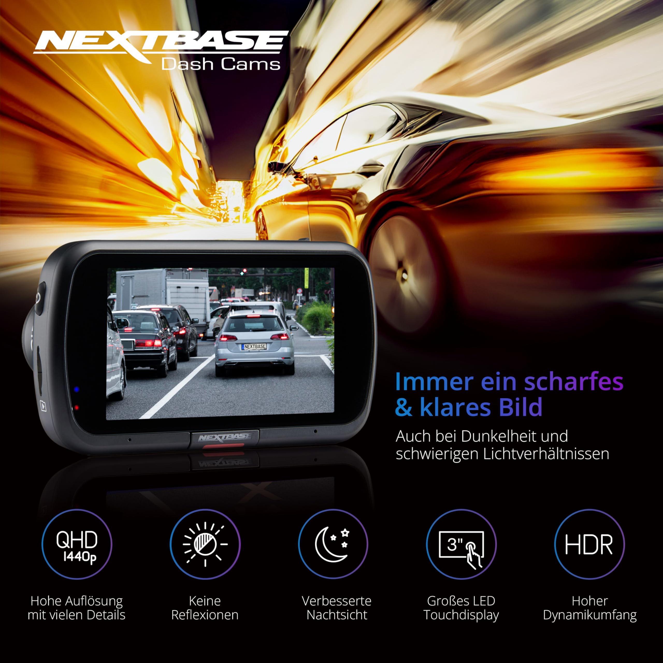 nextbase-522gw-dashcam-auto-vorne-1440p-30fps-mit-parkmodus-und-nachtsicht image 2