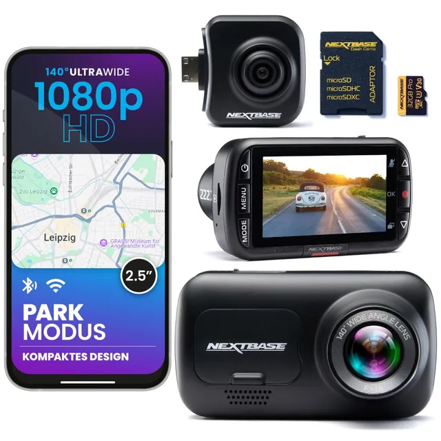 nextbase-222x-dashcam-vorne-hinten-1080p-mit-32gb-microsd image 1