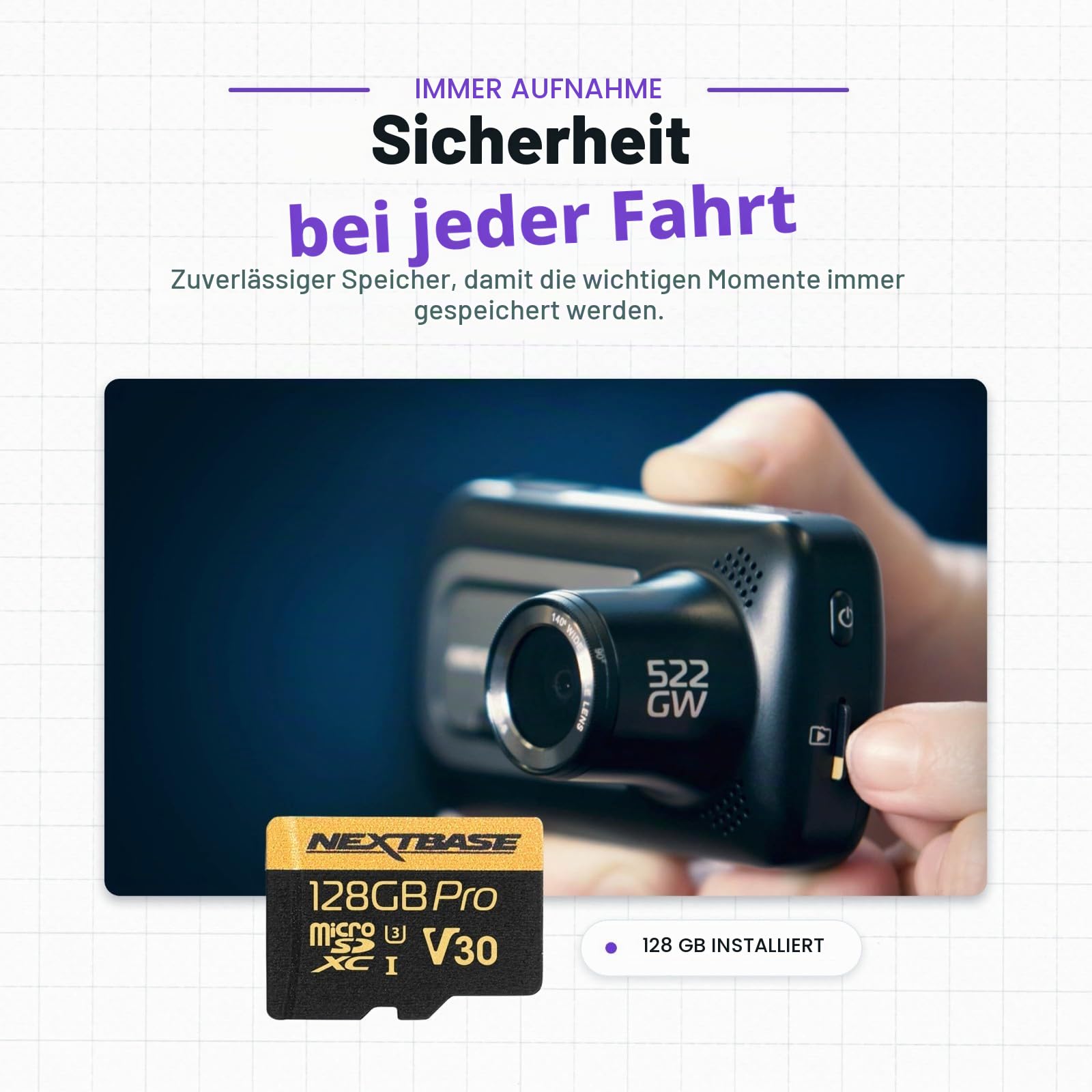 nextbase-128gb-u3-microsd-karte-mit-adapter-speicherkarte-serie-2 image 8