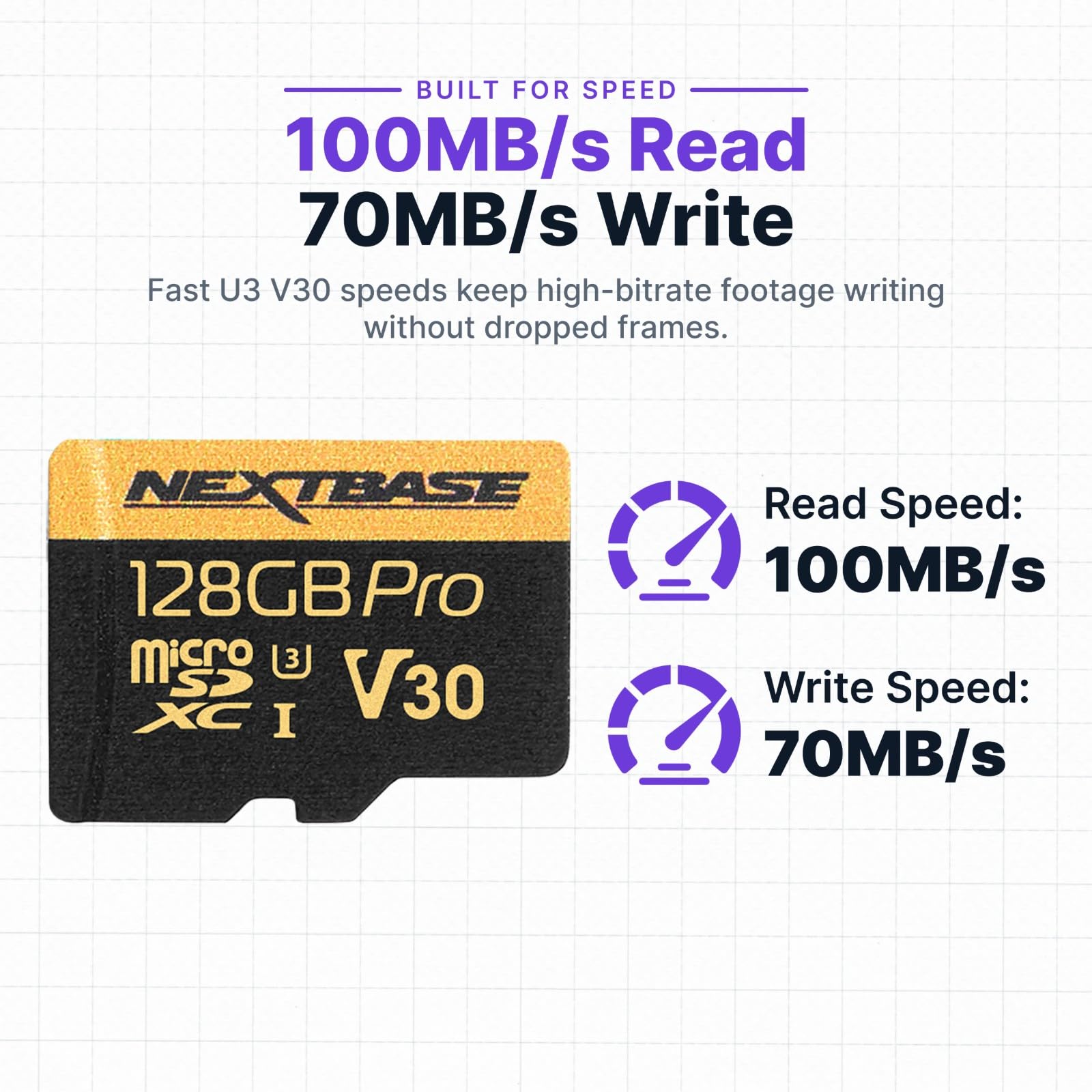nextbase-128gb-u3-microsd-karte-mit-adapter-speicherkarte-serie-2 image 3