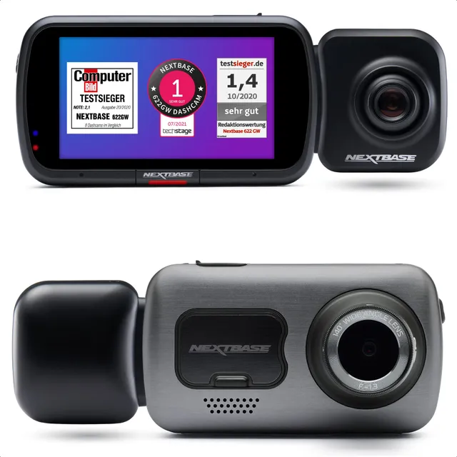 nextbase-622gw-dashcam-vorne-zoom-heckkamera image 1