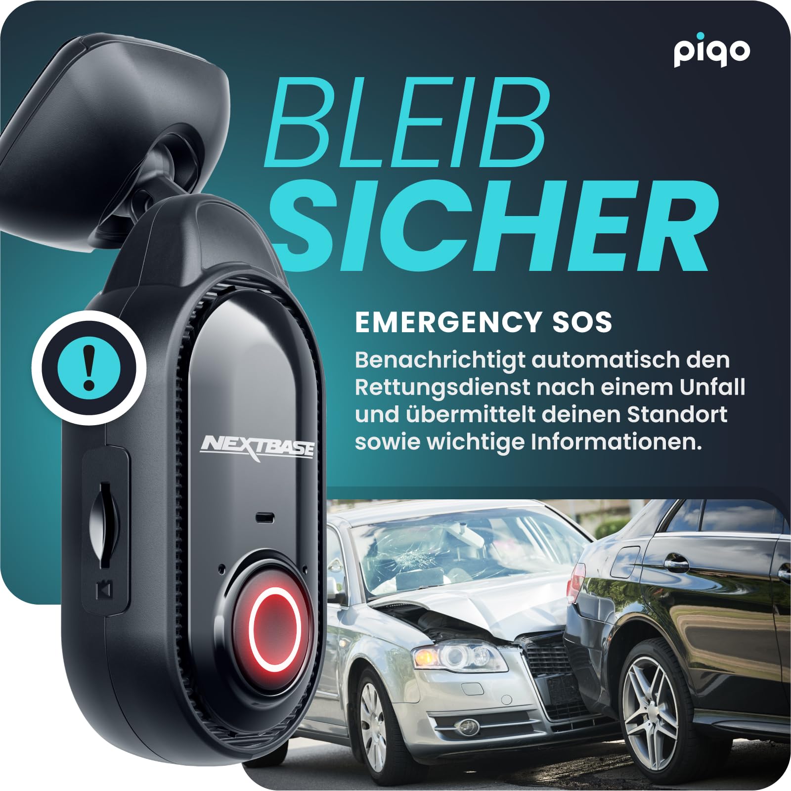 nextbase-piqo-1k-dashcam-vorne-1080p-mit-32gb-microsd image 2