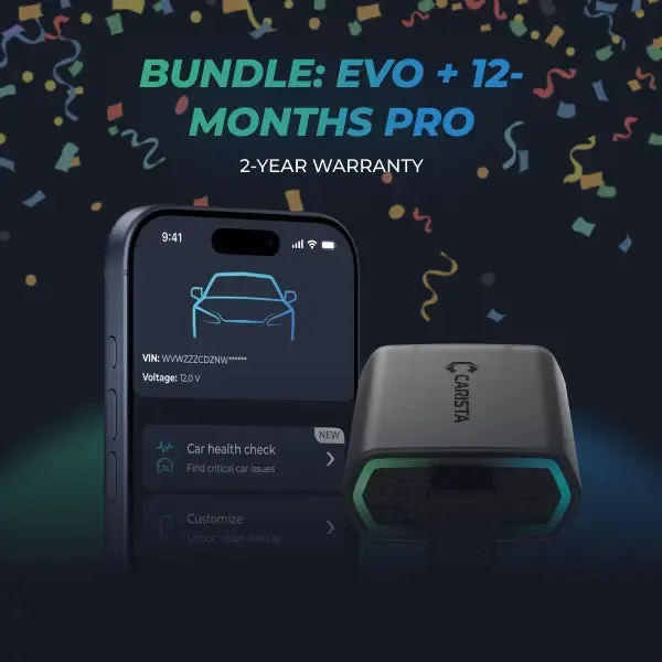 carista-bundle-evo-bluetooth-obd-ii-adapter-app-pro-12-monate image 1