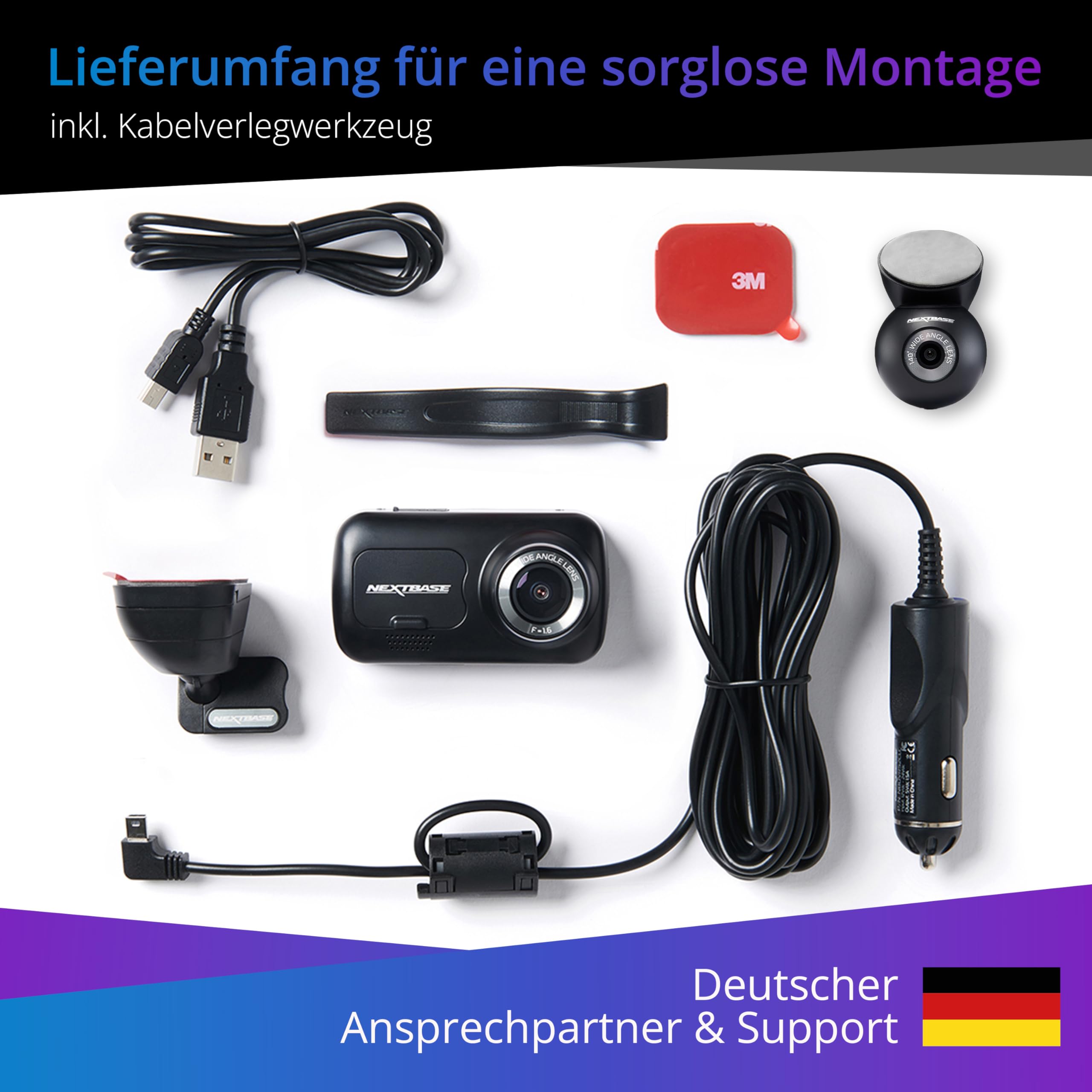 nextbase-222xr-dashcam-vorne-hinten-hd-1080p-mit-heckscheibenkamera image 8
